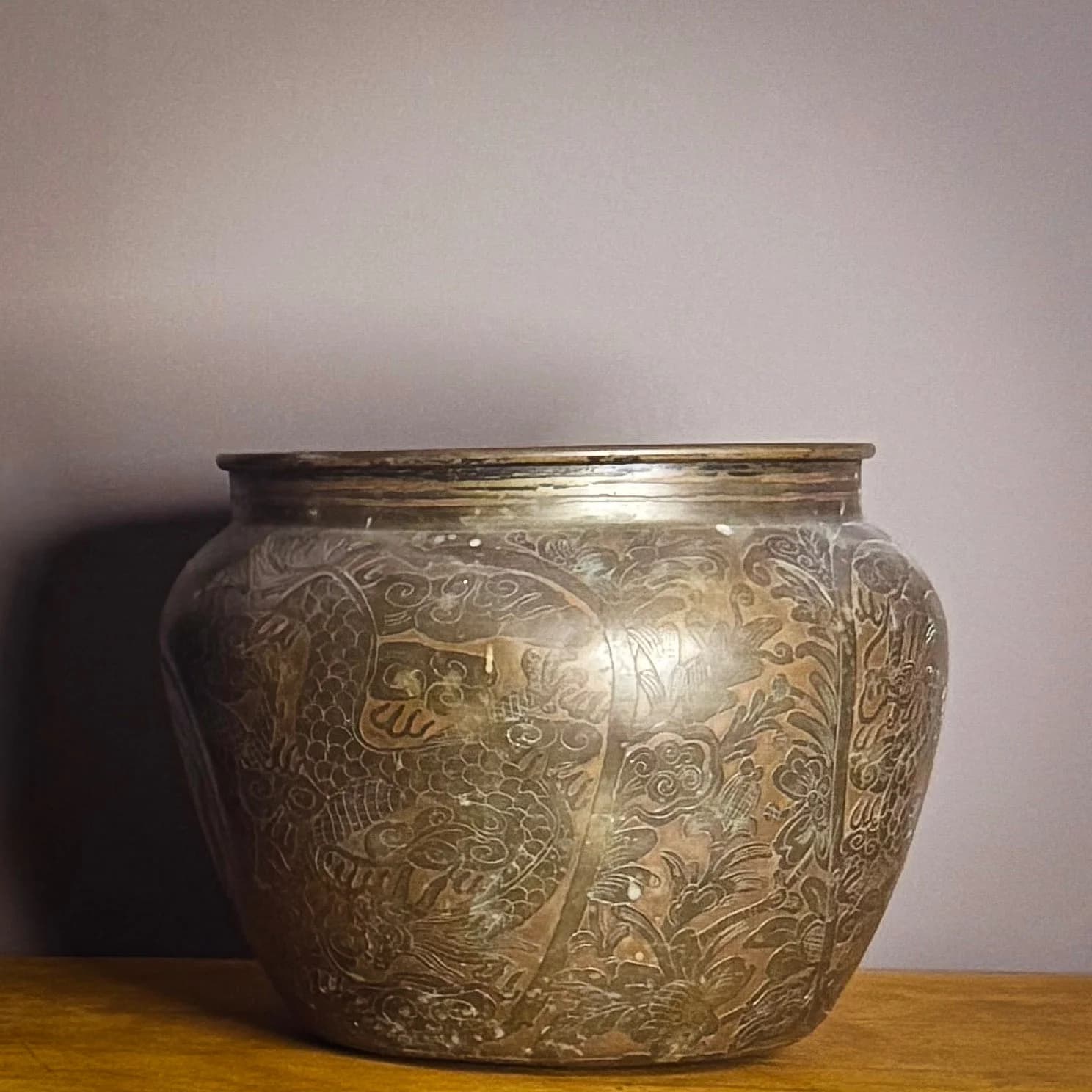 Chinese Vintage Brass Jug Small