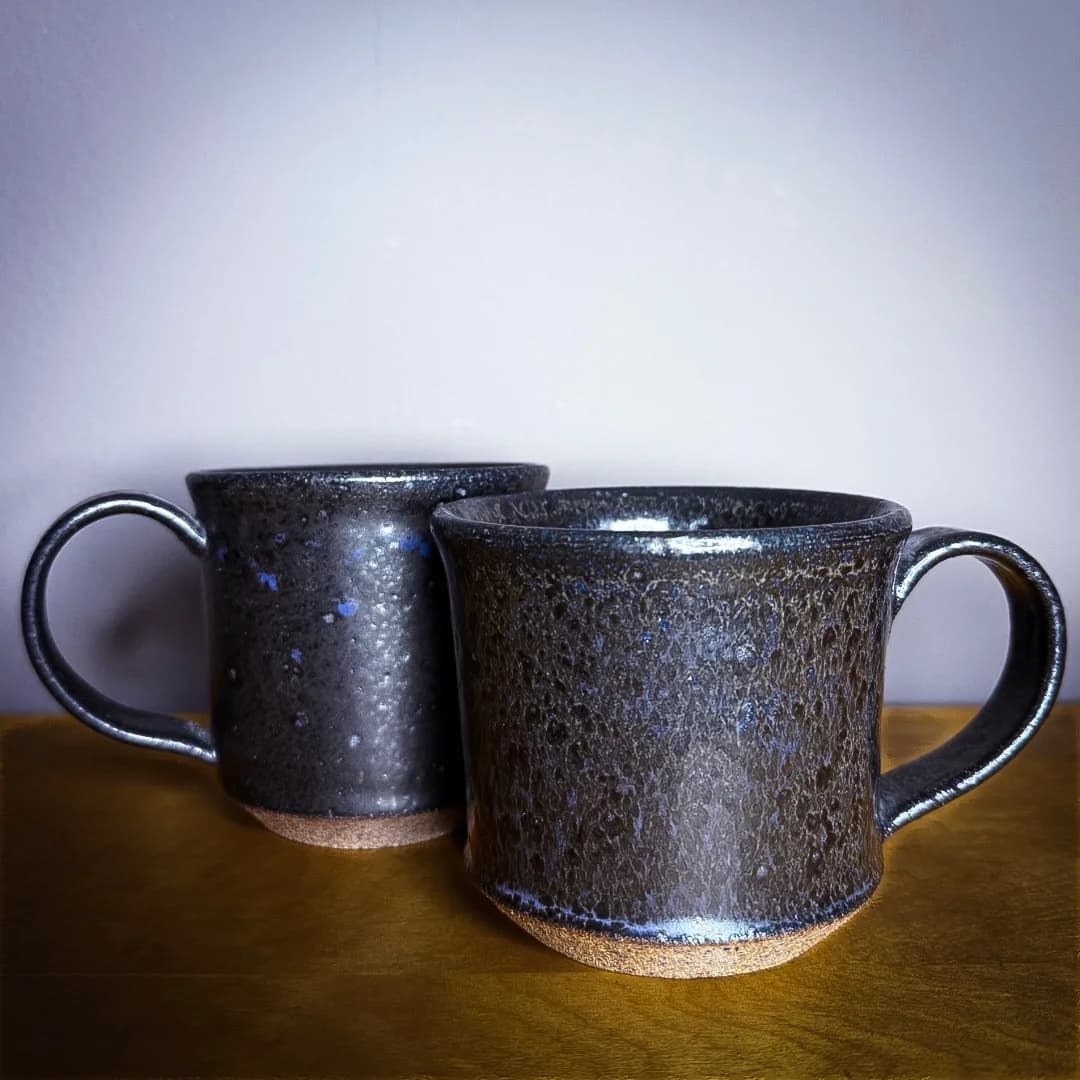 Heather Levine Black Ceramic Mug