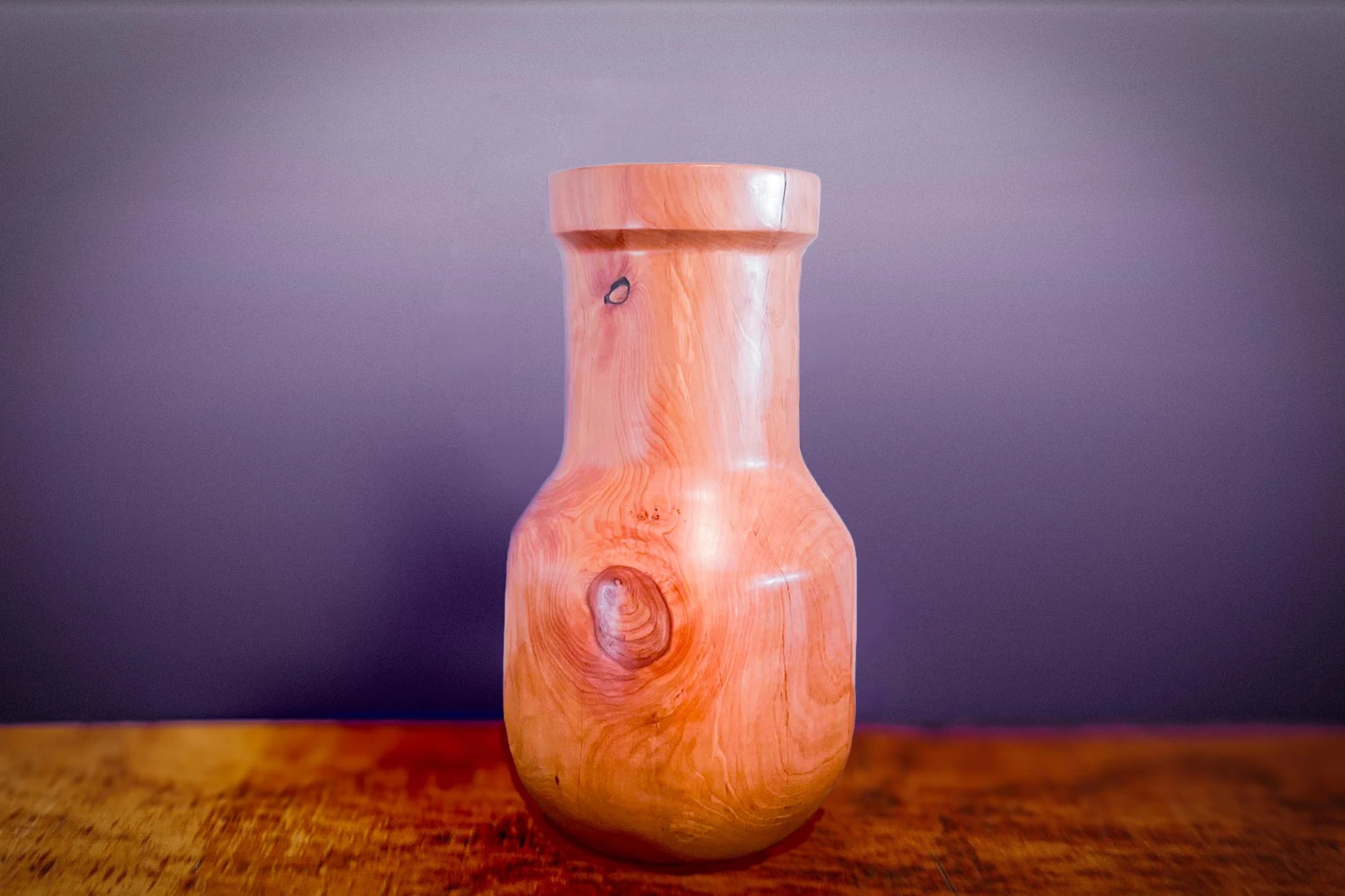 Rober Bilovich Hand Turned Wood Vase