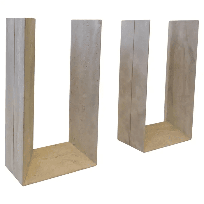 Pair of Italian Travertine Table Bases by Cattelan