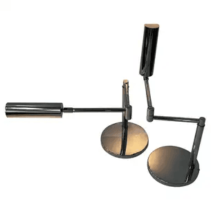 Pair of Chrome Adjustable Table Lamps by Koch & Lowy