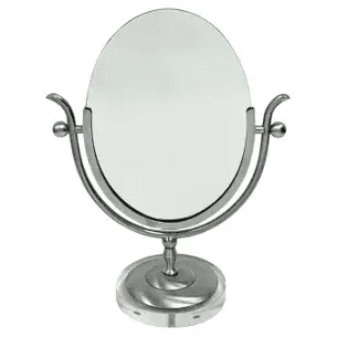 Satin Chrome “Wishbone” Vanity Mirror by Charles Hollis Jones