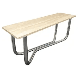Sculptural Chrome and Travertine Console Table Attributed to Paul Tuttle