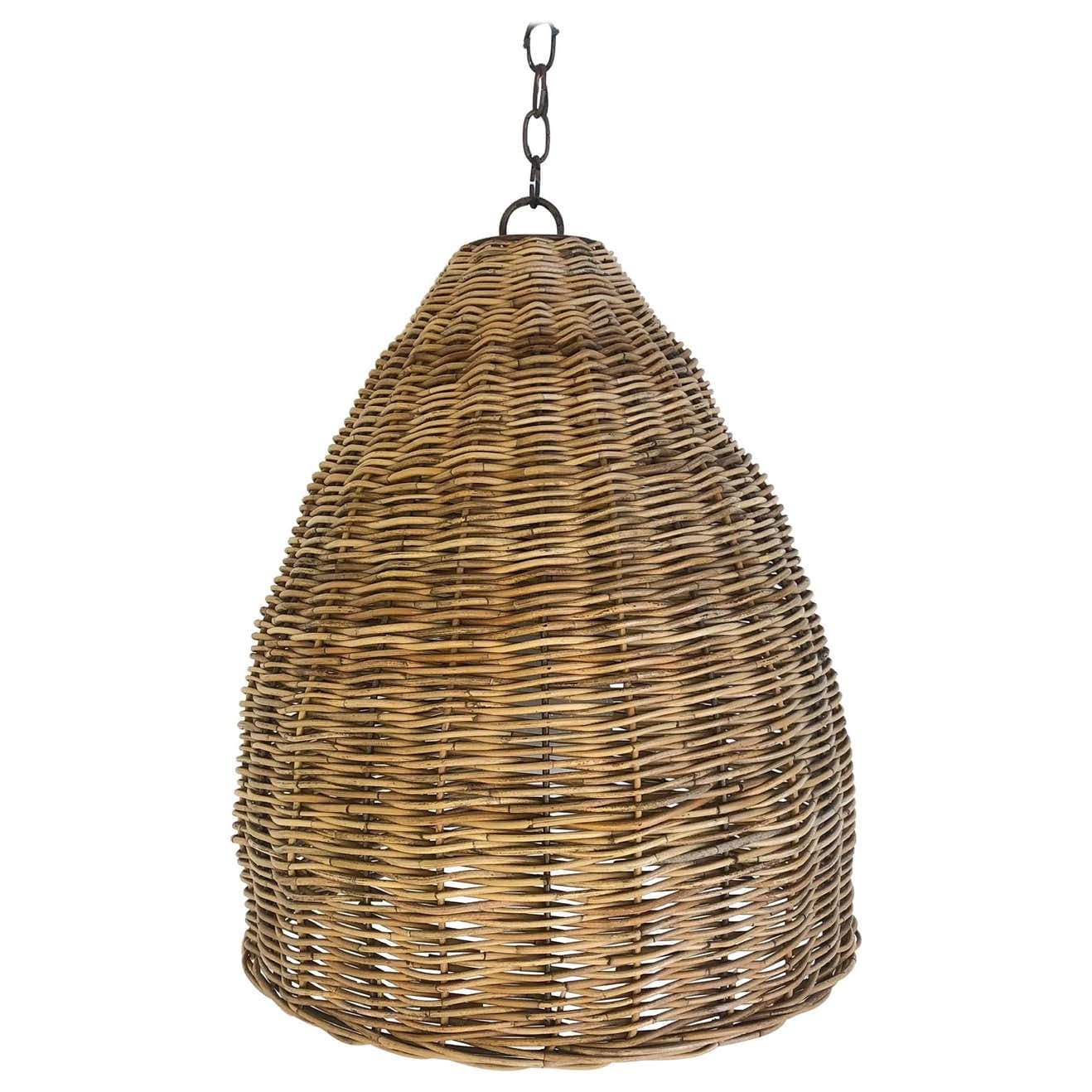 Wicker Hanging Pendant Lamp