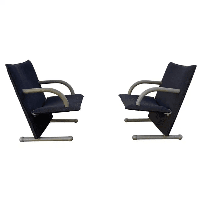 Italian Post-Modern T-Line Chairs by Burkhard Vogtherr for Arflex