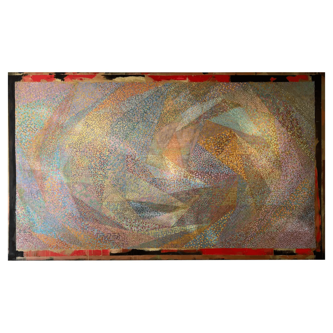 Painting, Large Acrylic on Cavas Abstract by American Listed Artist Ted Kerzie