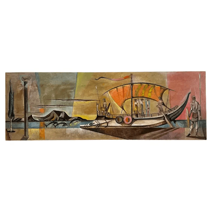 Leon D'Usseau “Dusso” Large Original Oil Painting