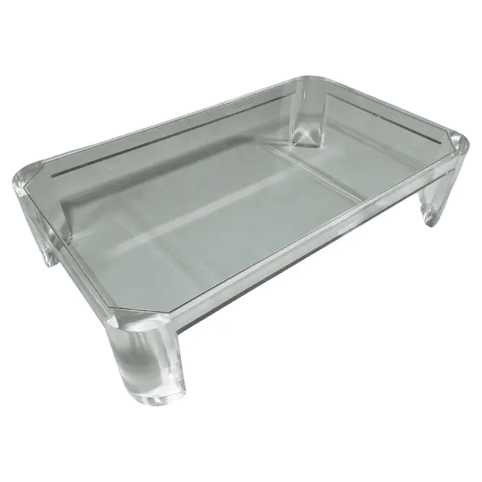 Lucite and Glass Cocktail Table by Les Prismatiques