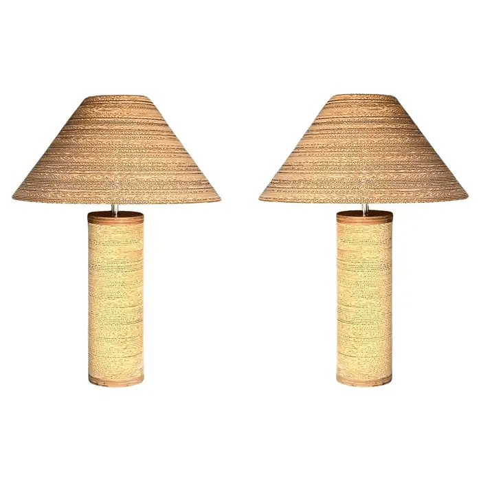 Gregory Van Pelt Laminated Corrugated Cardboard Lamps