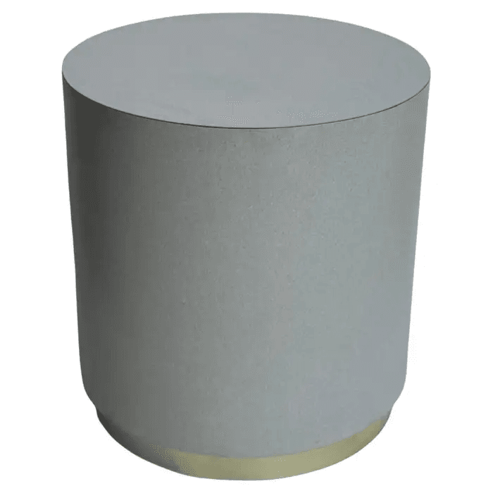 Formica and Brass Drum Side Table by Steve Chase