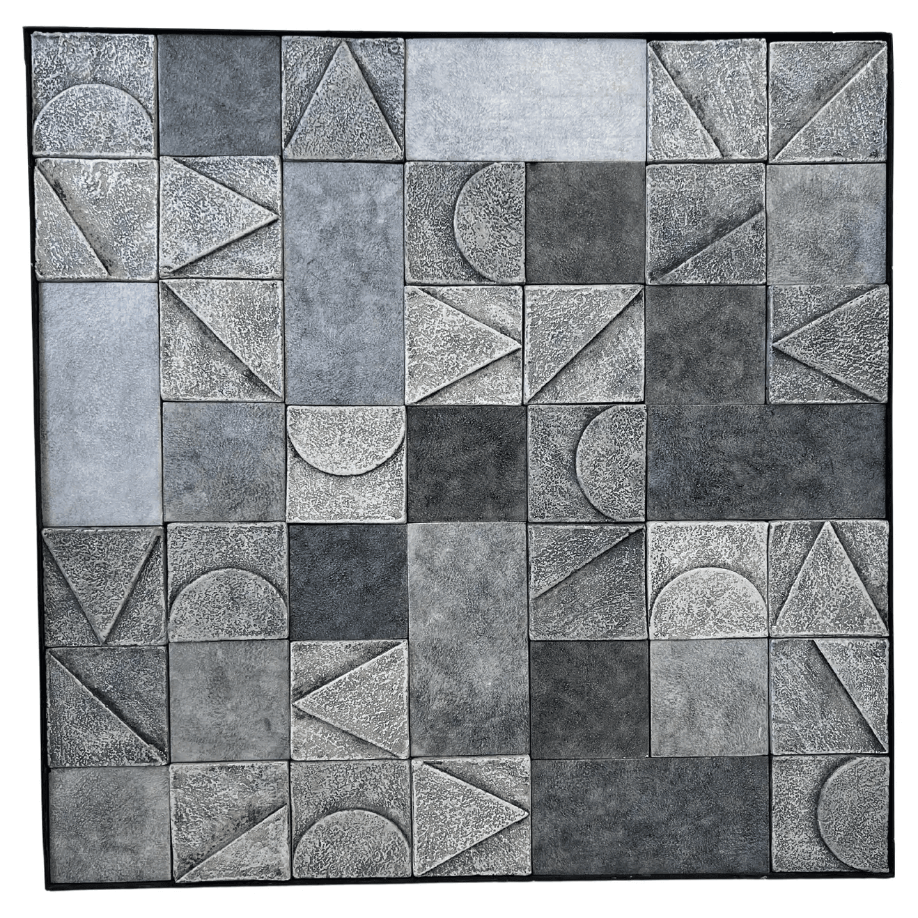 Studio Abstract Glazed Ceramic Mural