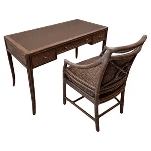 McGuire Whitewash Oak Writing Desk and Chair
