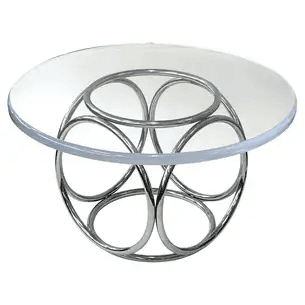 Chrome and Lucite Mod Cocktail Table Attributed to Paul Tuttle