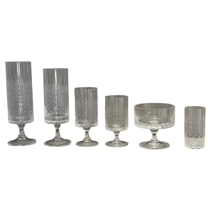 Service for Six Rosenthal “Romance” Crystal Stemware by Bijorn Wiinblad