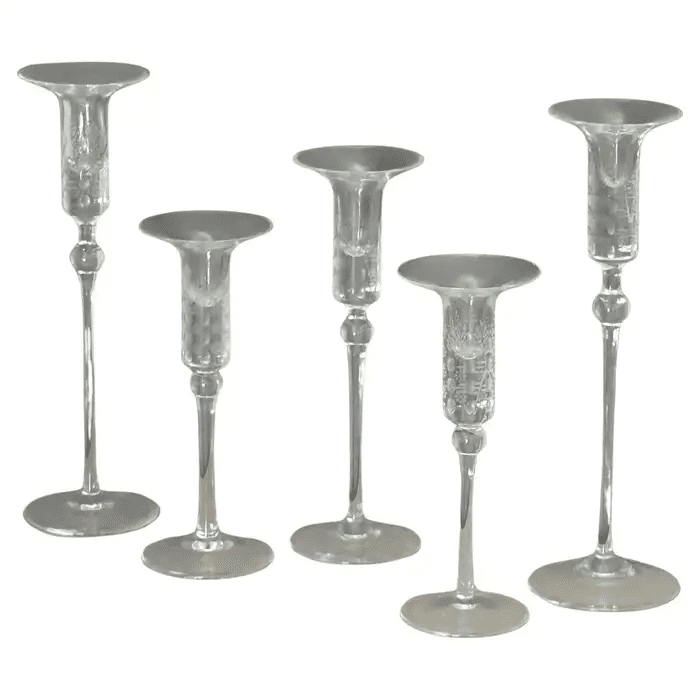 Rosenthal ‘Romance’ Crystal Candlesticks by Bjorn Wiinblad