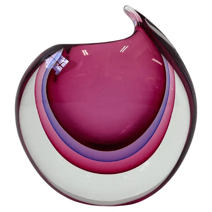 Italian Sommerso Murano Glass Vase by Luigi Onesto