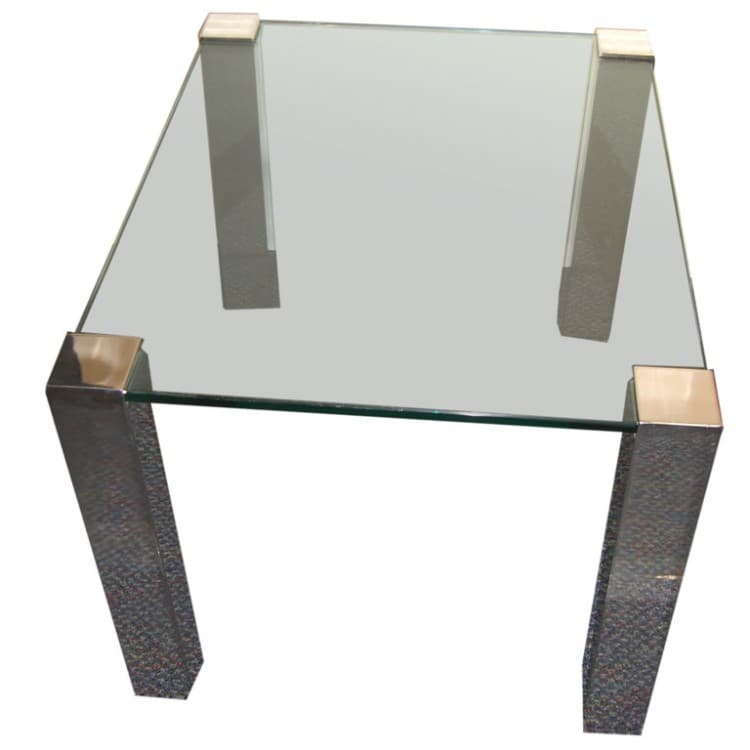 Paul M. Jones 1964 FM 97 glass and steel table