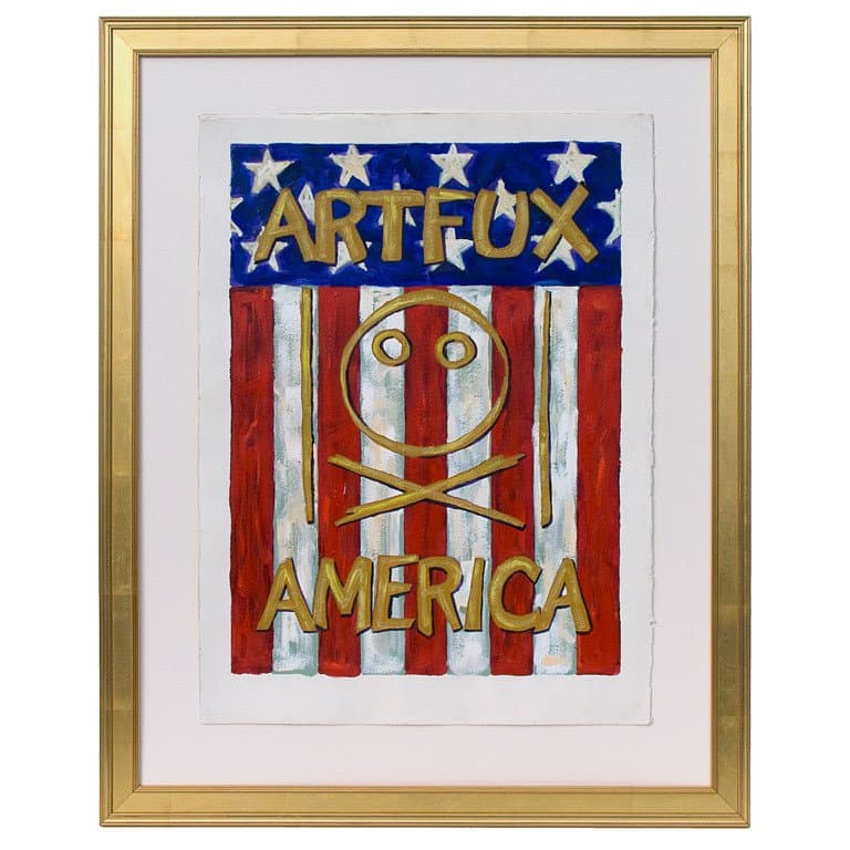 Early 1990s Painting on Paper by the Group Artfux