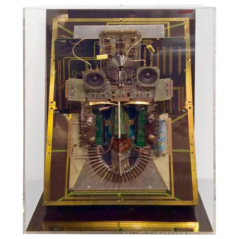 George Dergalis 1988 Unique Sculpture of Old Computer Parts