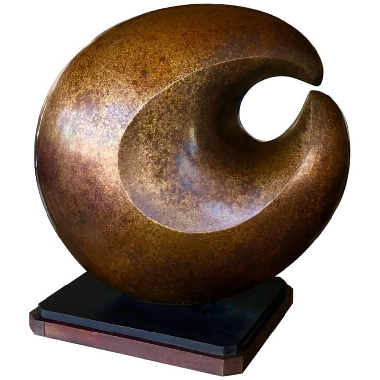 Jeff Day Abstract 1970s Bronze “Byte”
