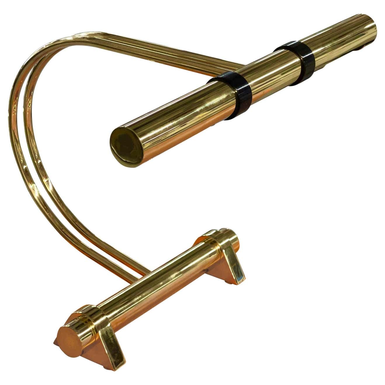Casella 1970s Brass Desk Lamp