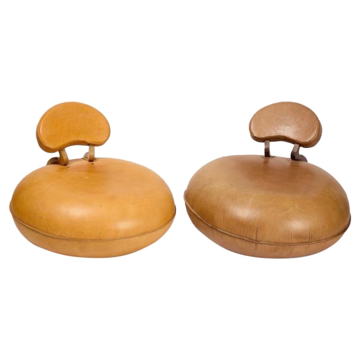 Pair of 1970’s Leather Inflatable Chairs “Bake Bean”