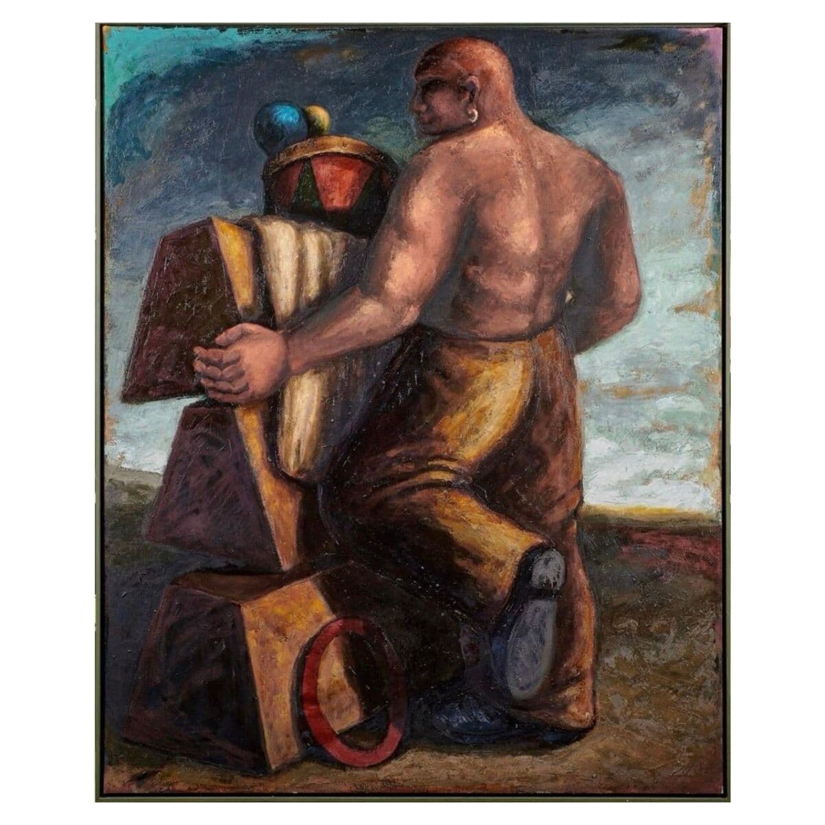 Thomas Schindler Oil on Linen “Zirkus Artisten I” 1986-87