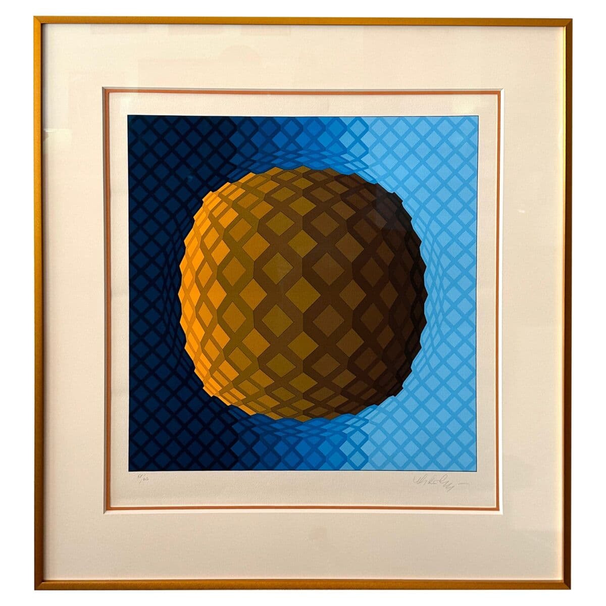 Victor Vasarely 1976 “Koskota” Silkscreen Screenprint Signed and Numbered
