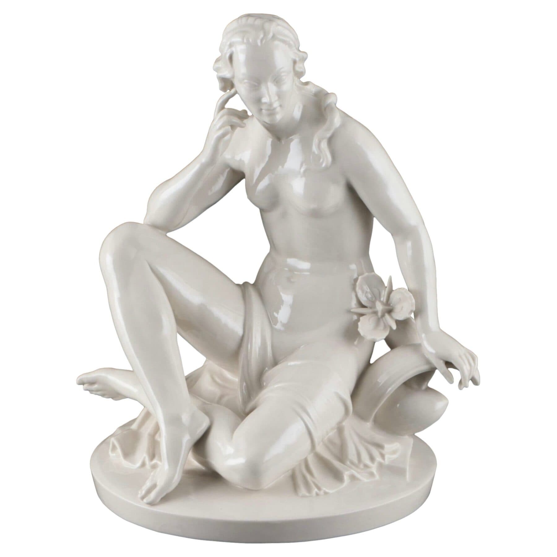 Hugo Meisel for Schwarzburger Werkstatten Porcelain Nude Circa 1930’s