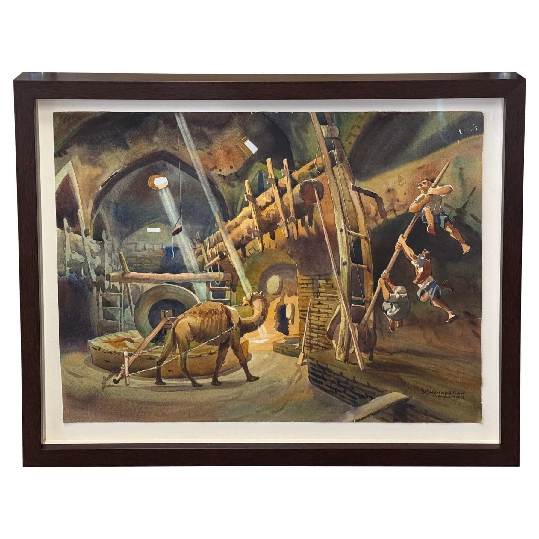Iranian Artist Yervand Nahapetian 1958 Watercolor