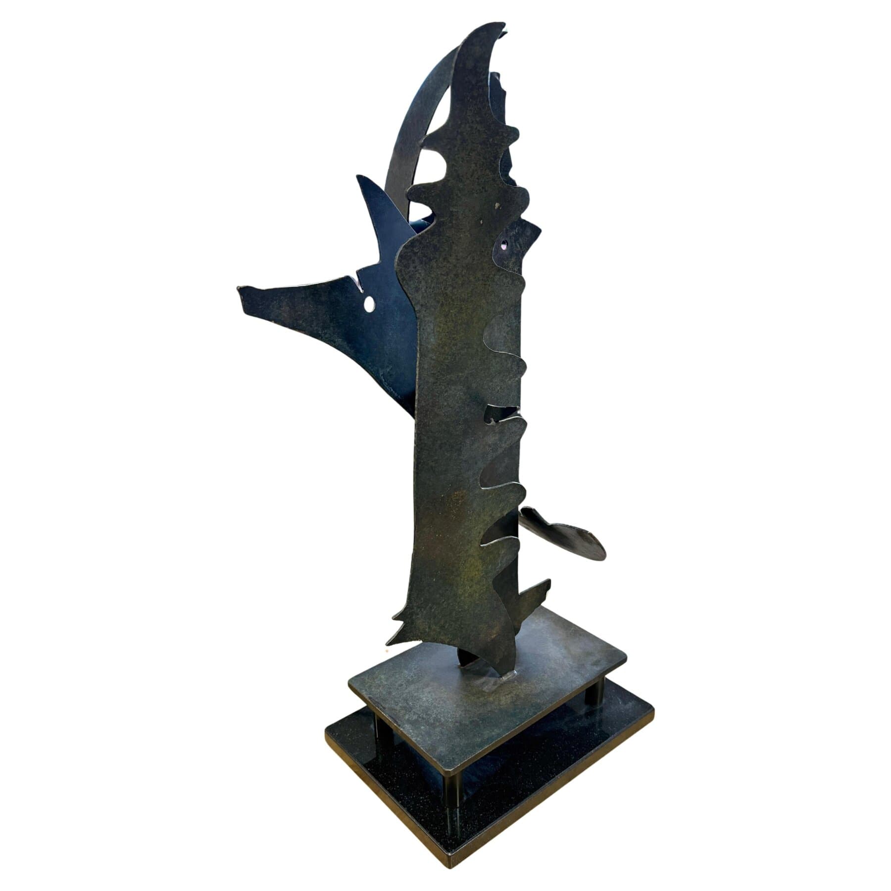 1991 Daniel Stolpe Abstract Iron Sculpture