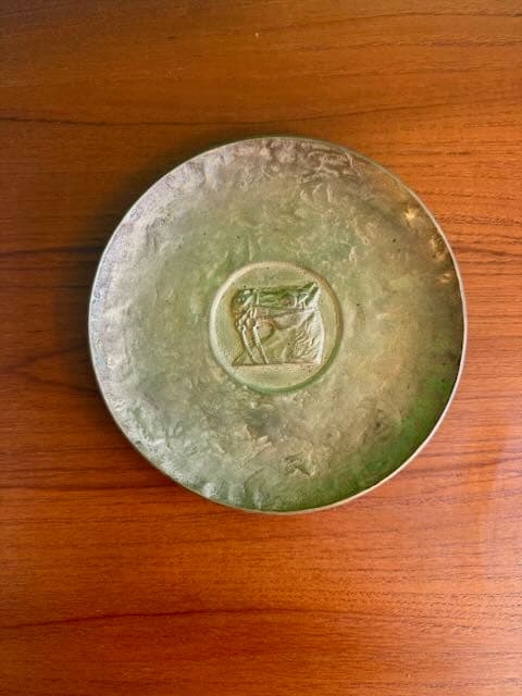 Antique Bronze Ildfast Danish Plate