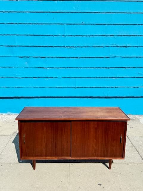 1960's Walnut Compact Credenza