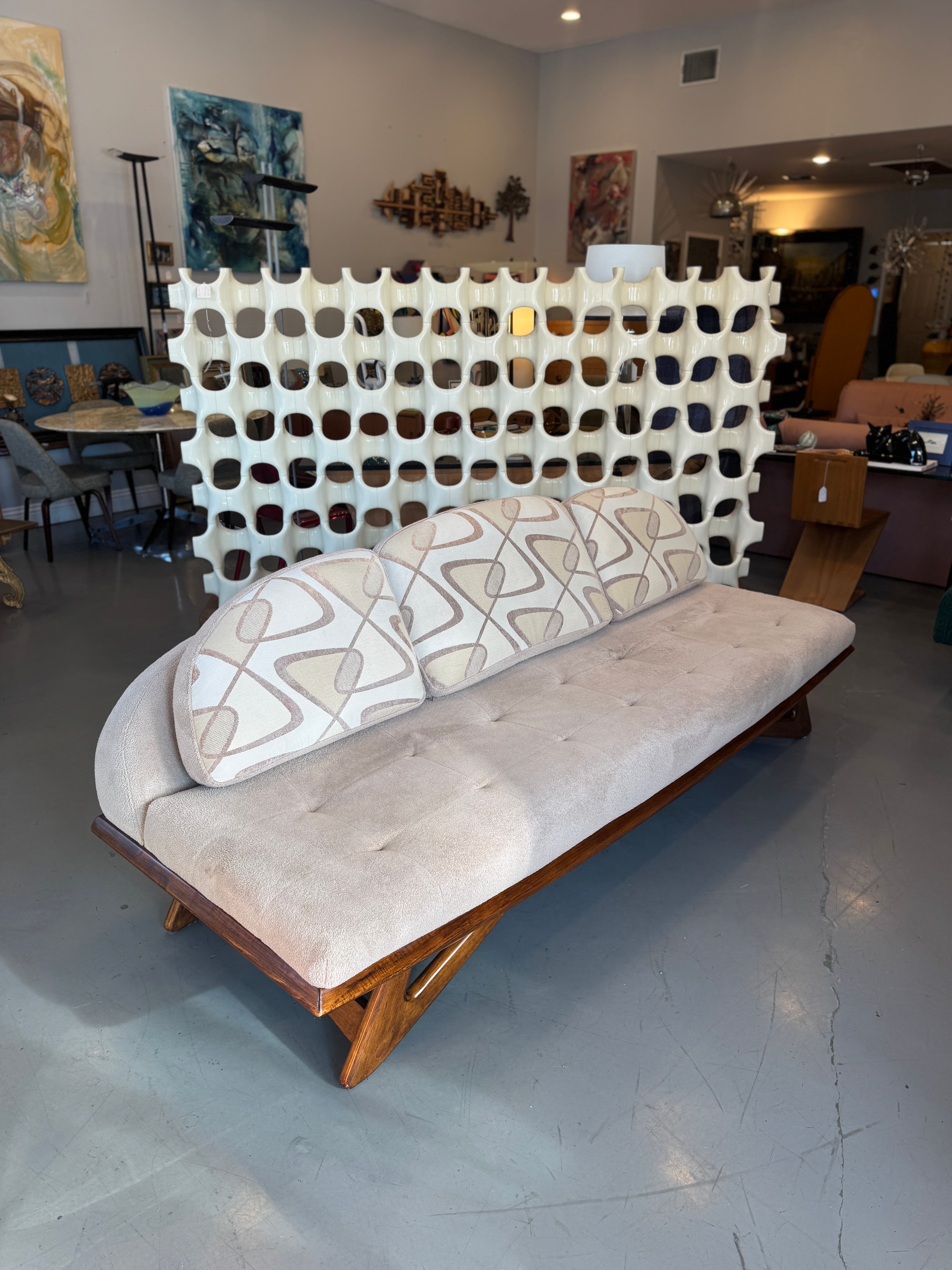 1960s Pearsall Style Gondola Sofa