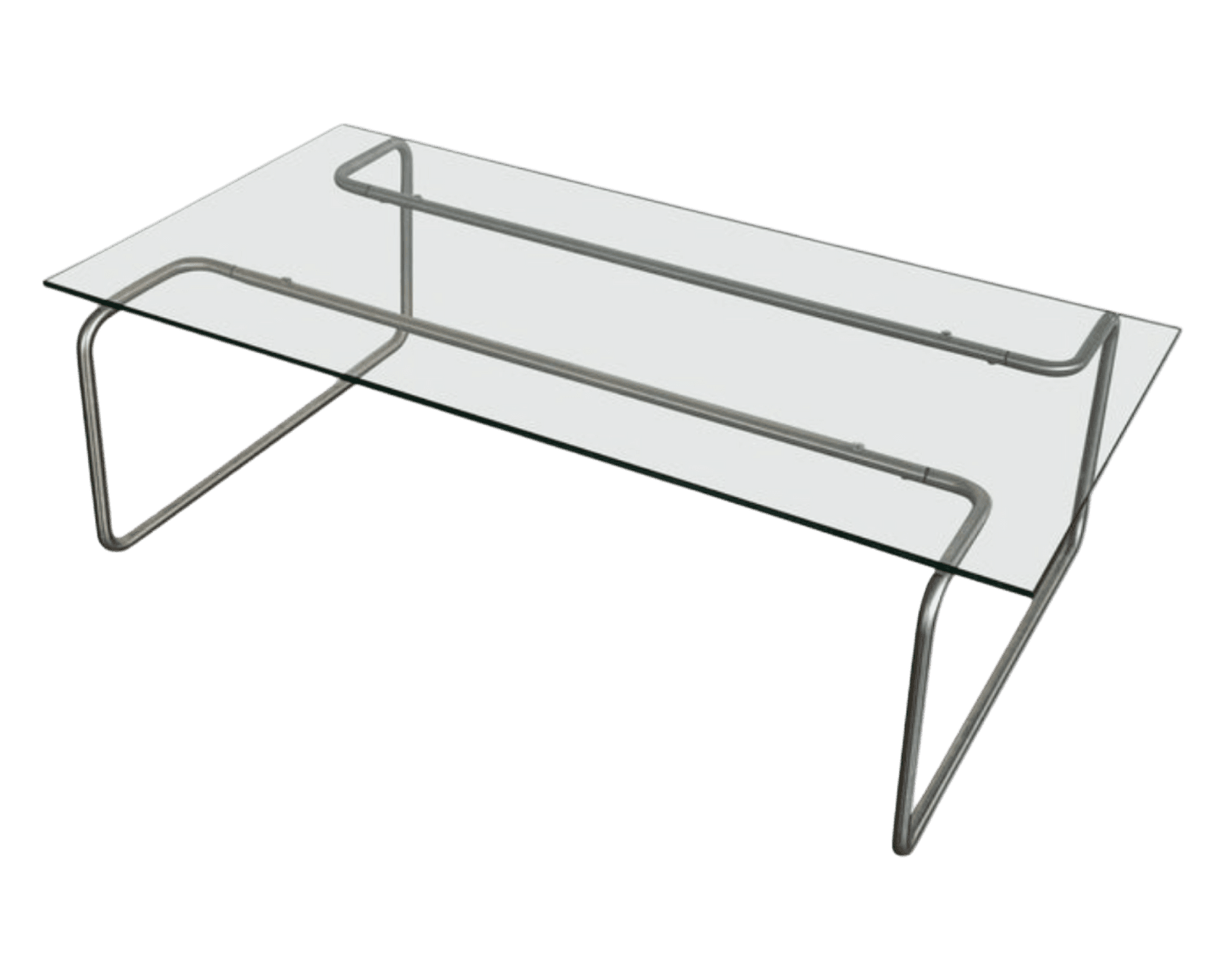 Tubular Steel and Glass Coffee Table