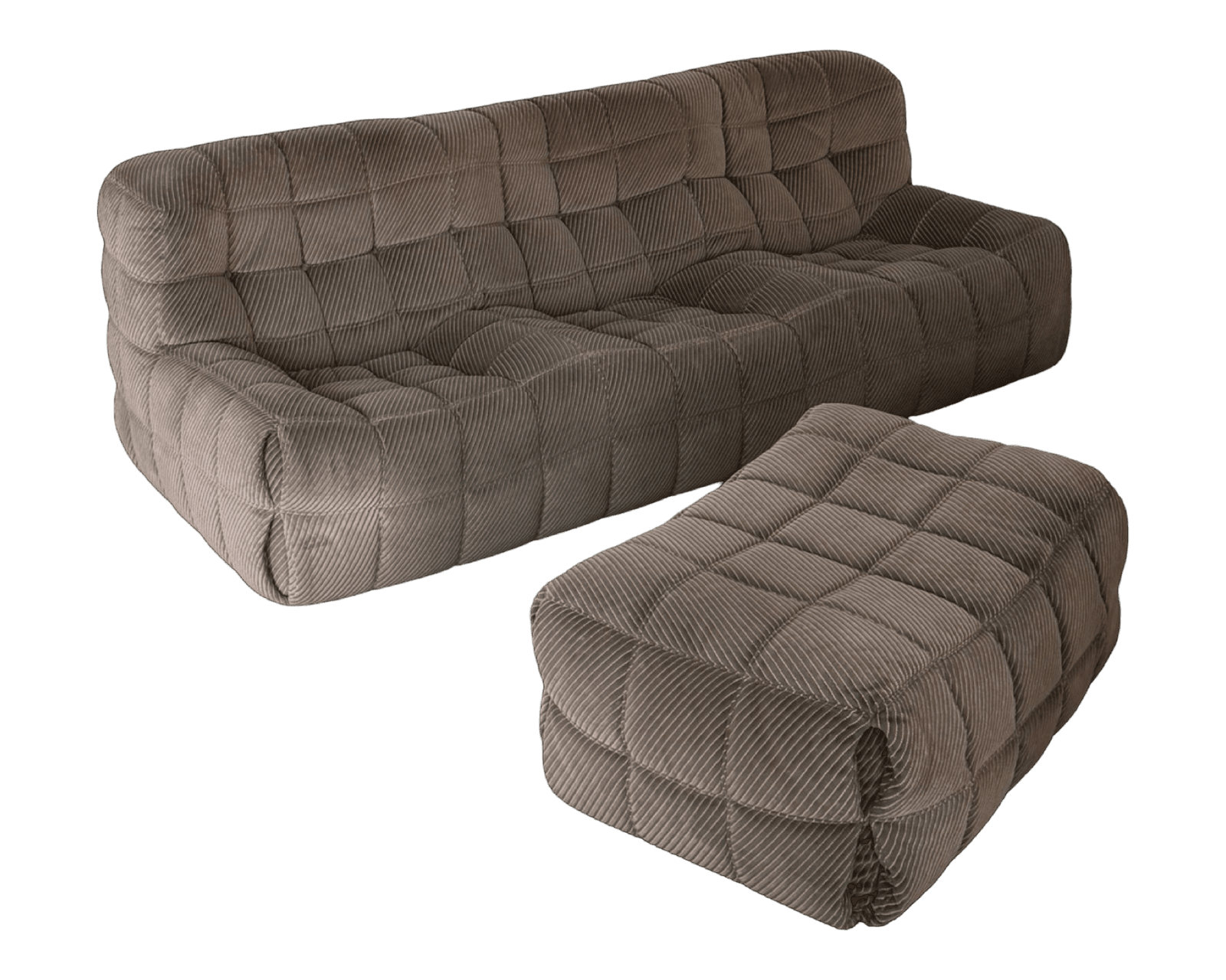Ligne Roset Kashima Three Seat Sofa and Ottoman