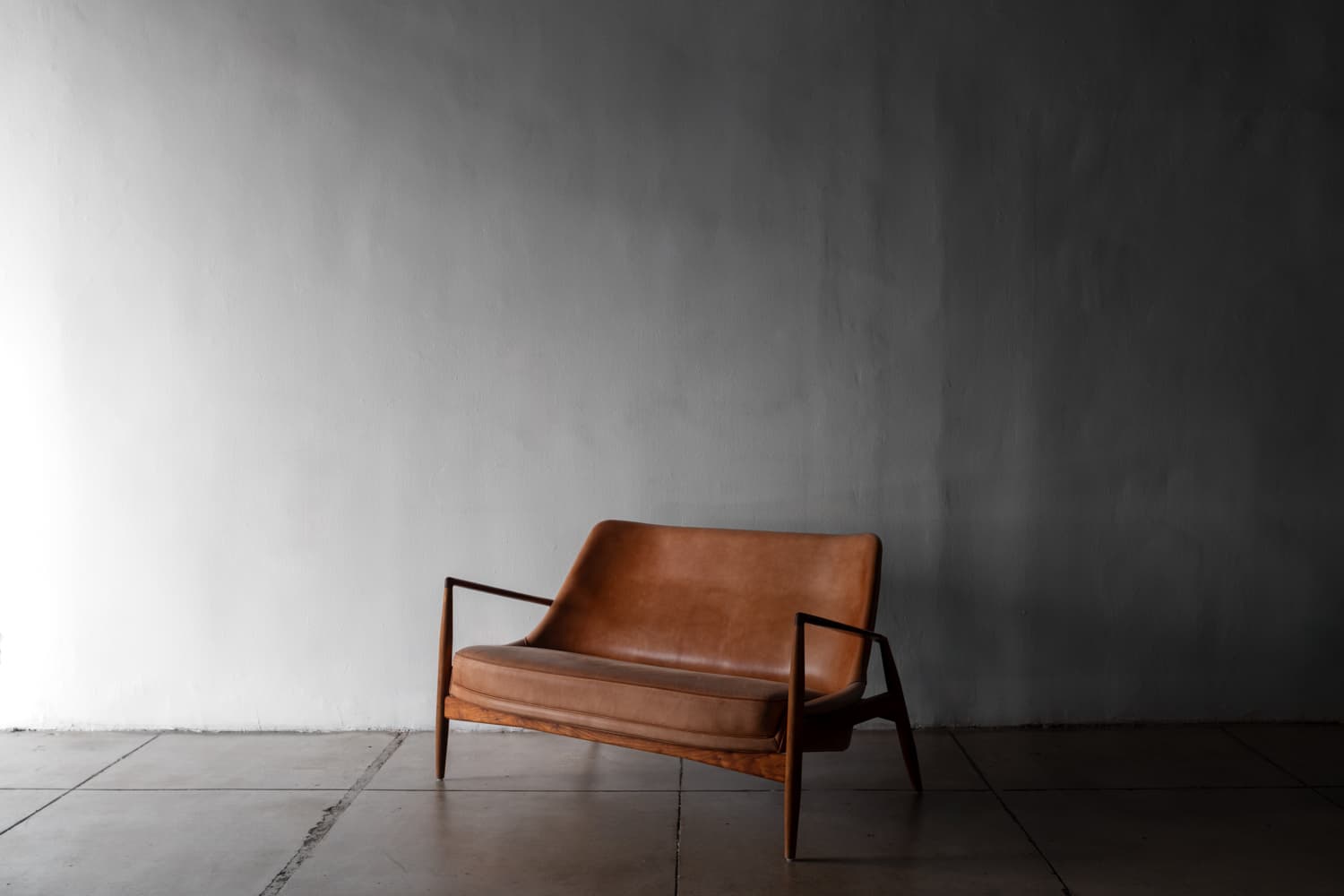 ‘The Seal Sofa’ in Brown Leather