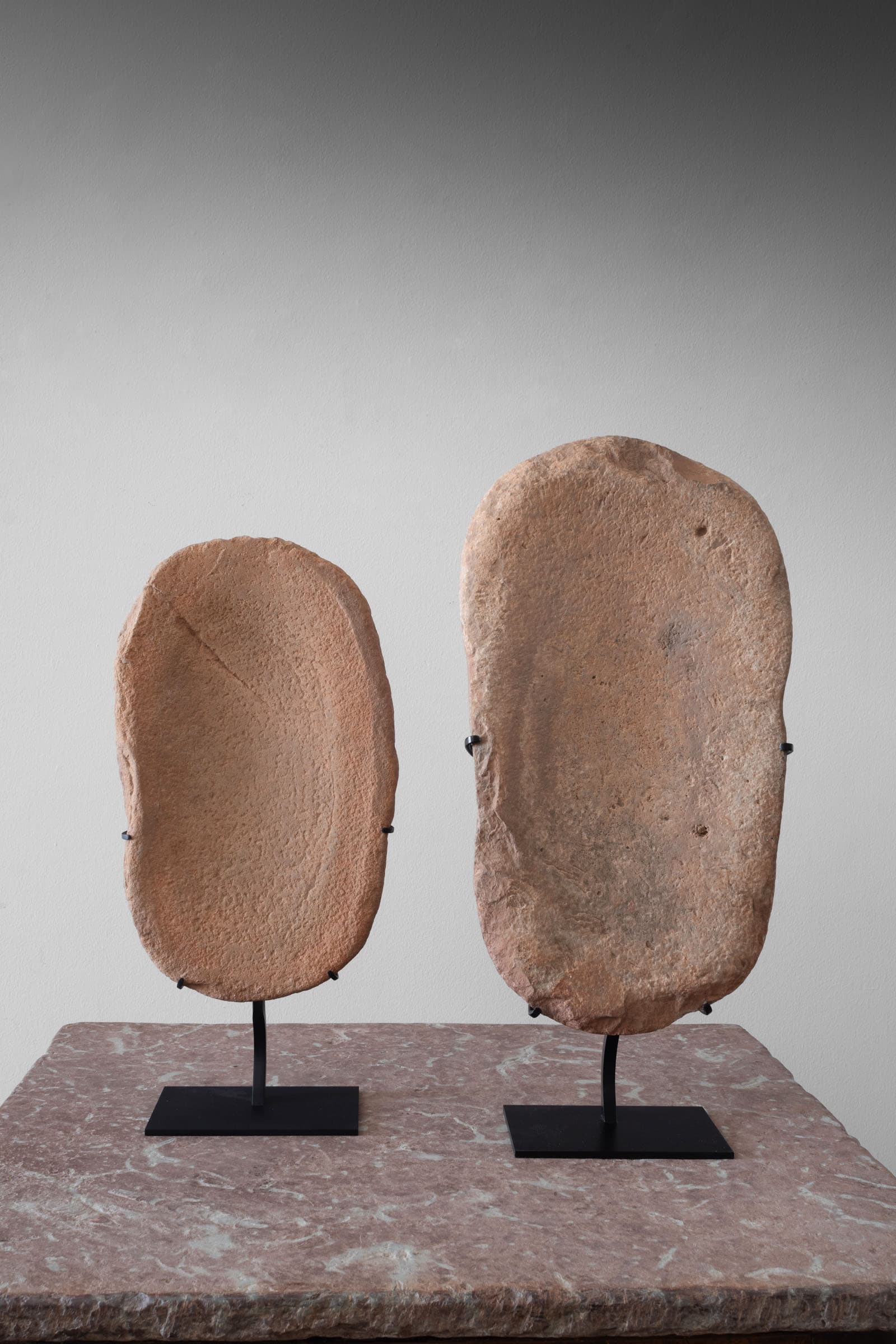 Antique Grinding Stones on Stand