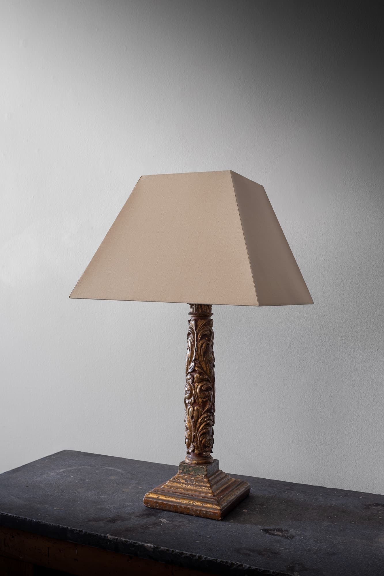 Carved Giltwood Florentine Lamp