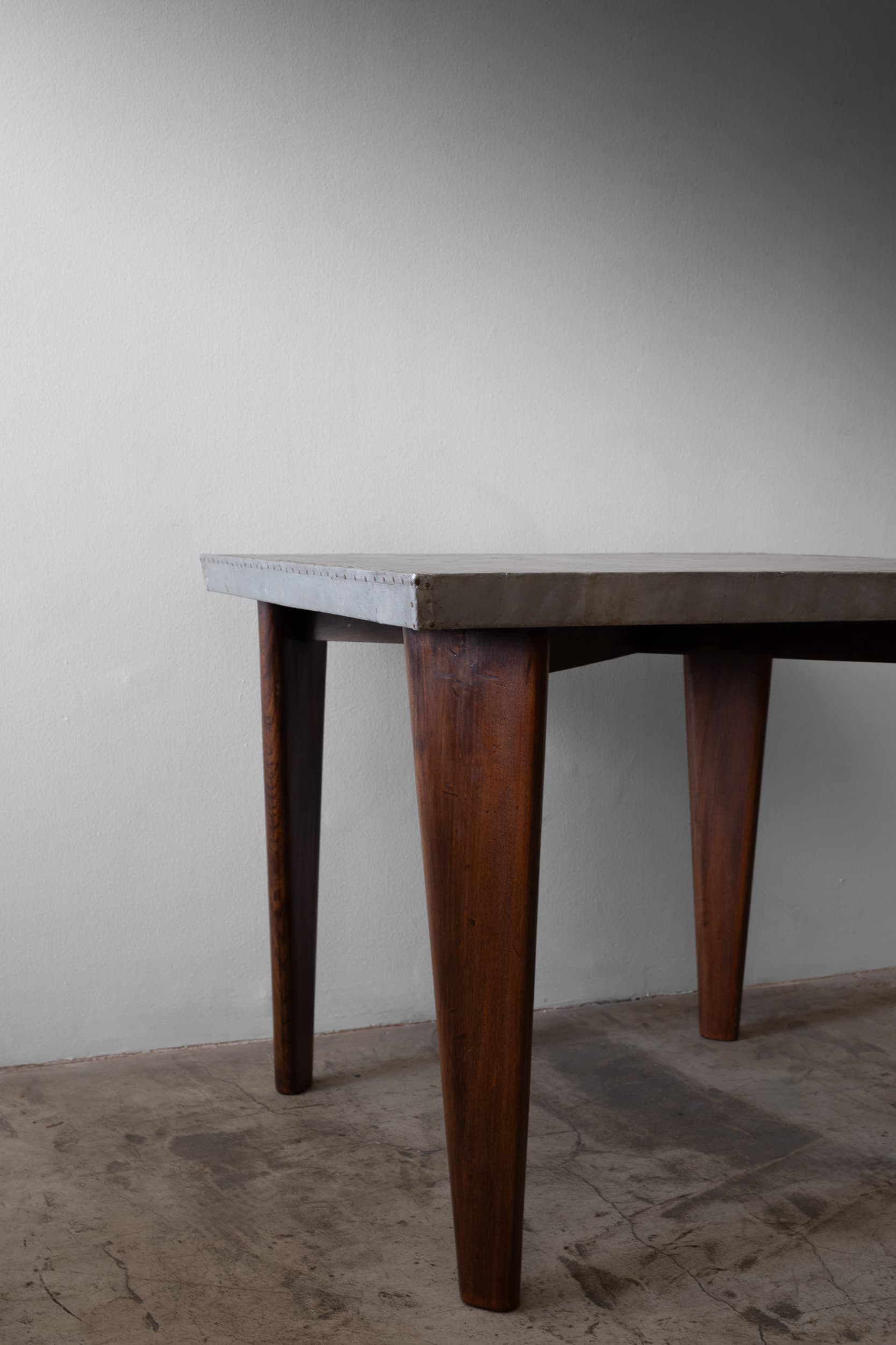 Zinc Top Square Table
