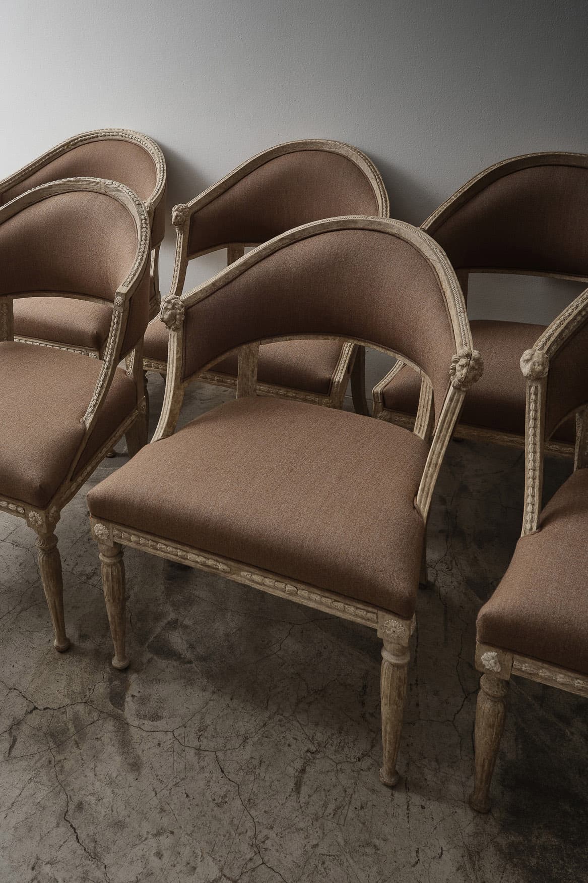 Group of Period Gustavian “Bali” Armchairs