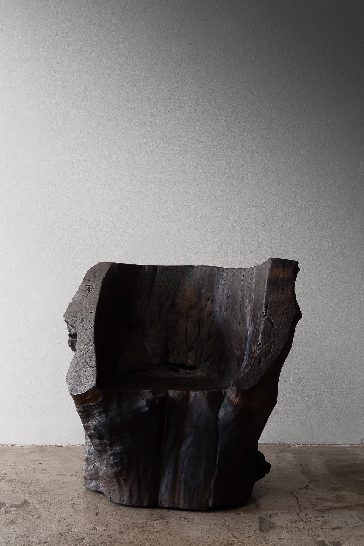 Carved Wooden Primitive Armchair