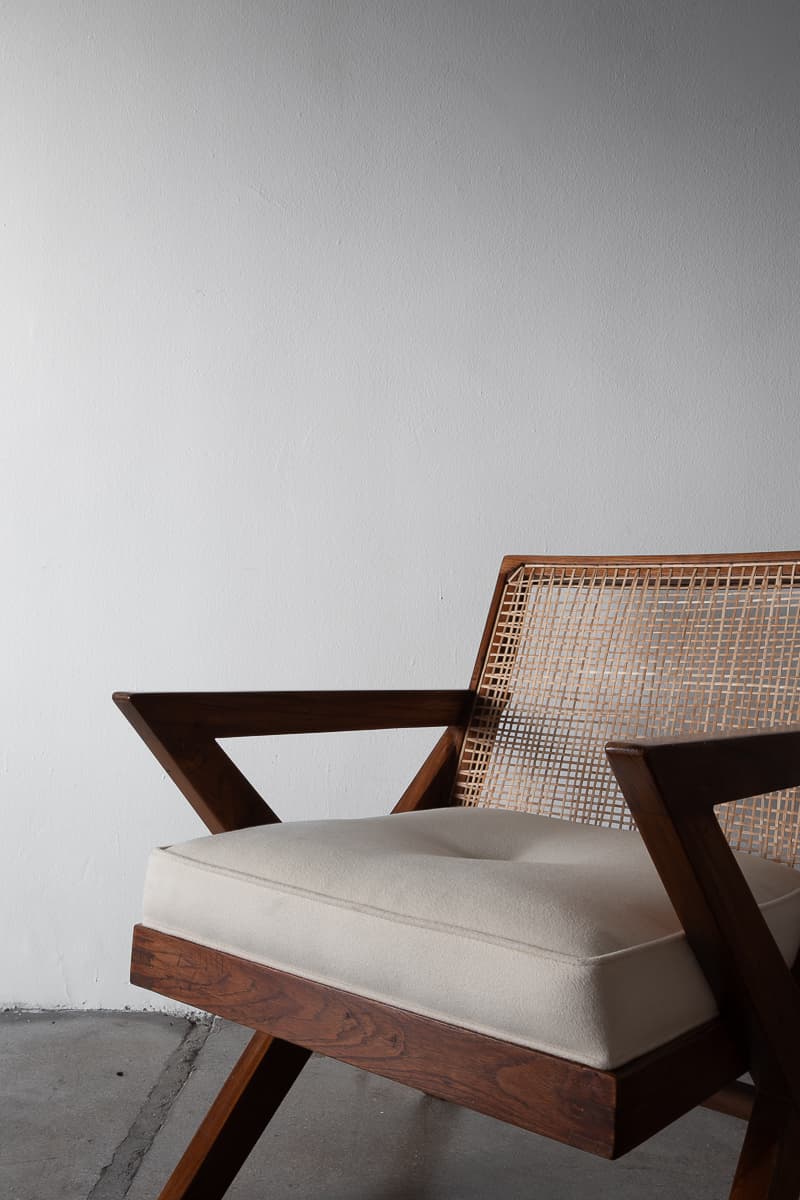 X Leg Caned Arm Chair