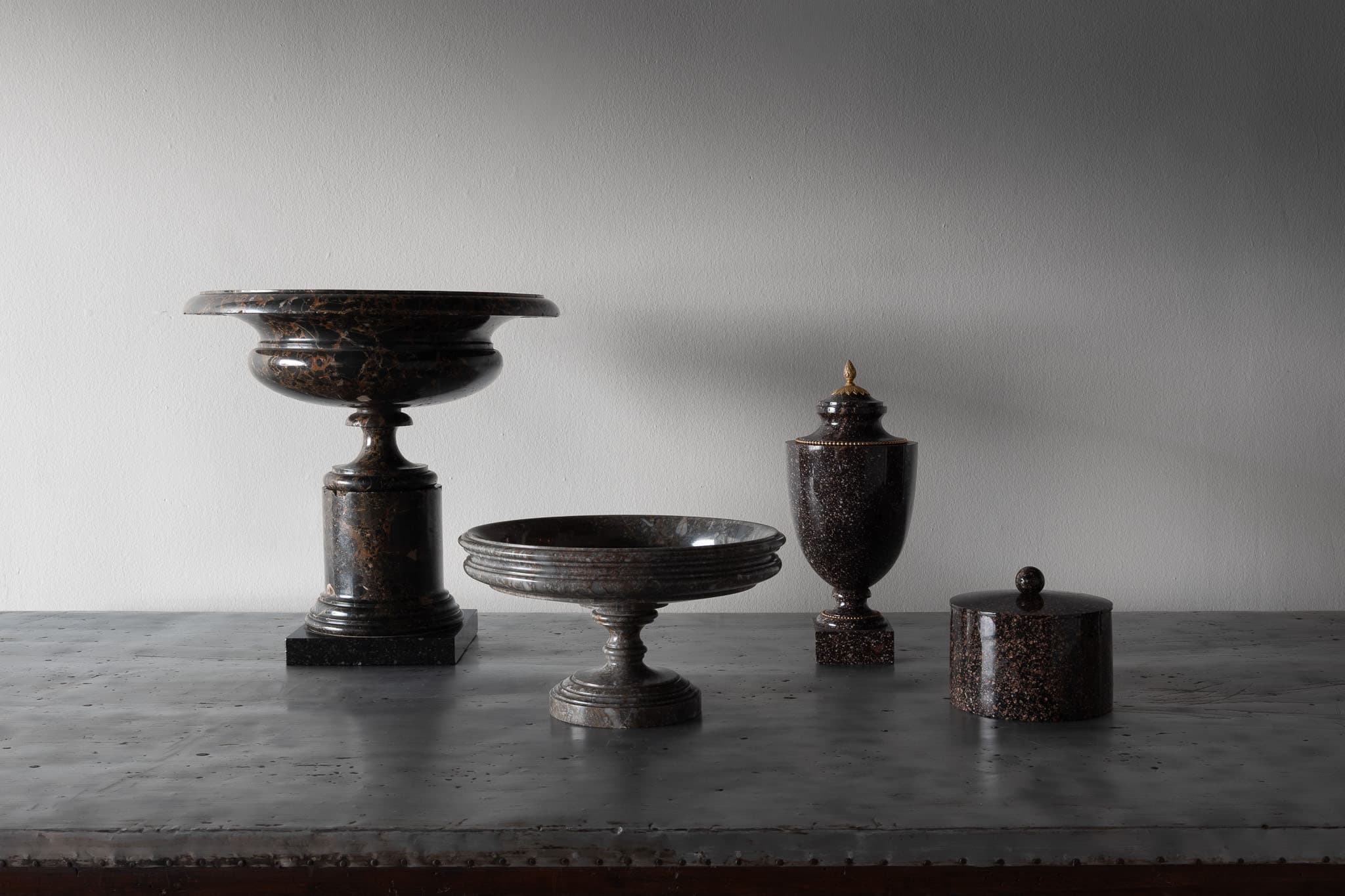 Group of Swedish and Italian Porphyry Vessels