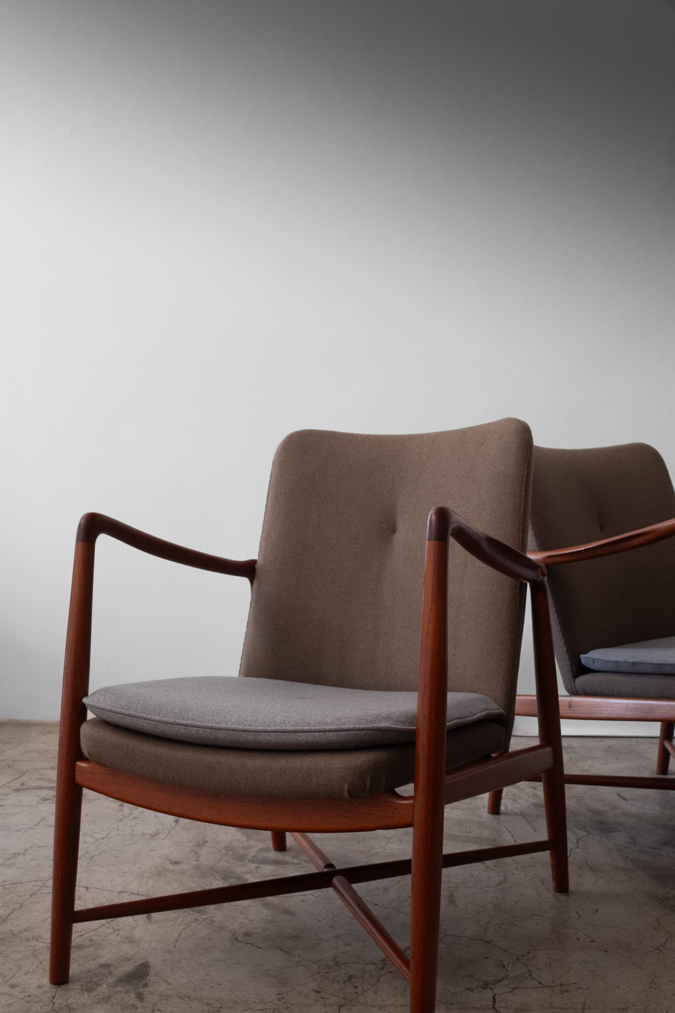 Pair of Fireplace Chairs in Teak
