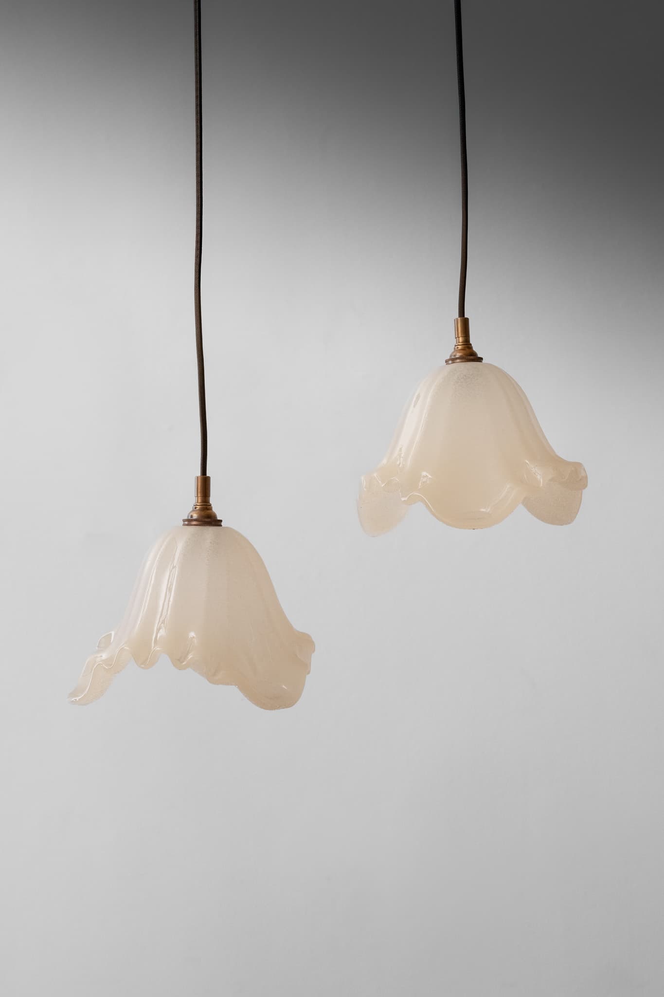 Pair of Murano Glass Pendant Lamps