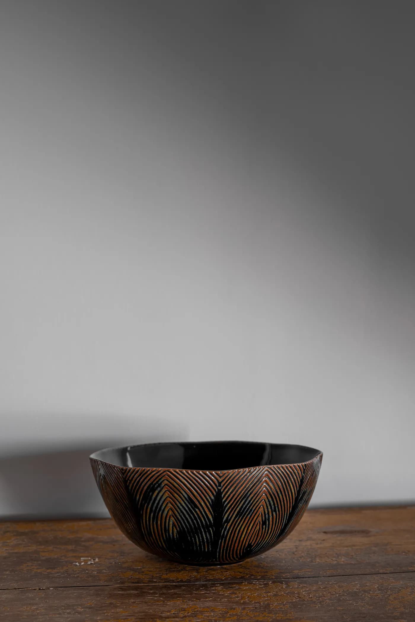 Fluted Stoneware Bowl