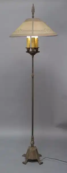 10400. 1920’s Floor Lamp with Wire Mesh Shade