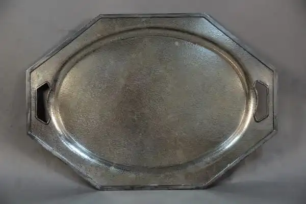 12030. Homan Silver Plate Hammered Charger