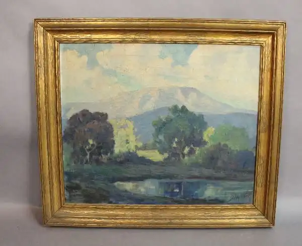 15071. California Plein Air Painting By George Sanders Bickerstaff